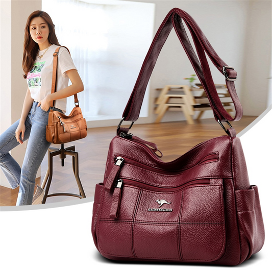 Taro purple Amy Leather Handbag for Women - Practical Leather Purse - skyjackerz