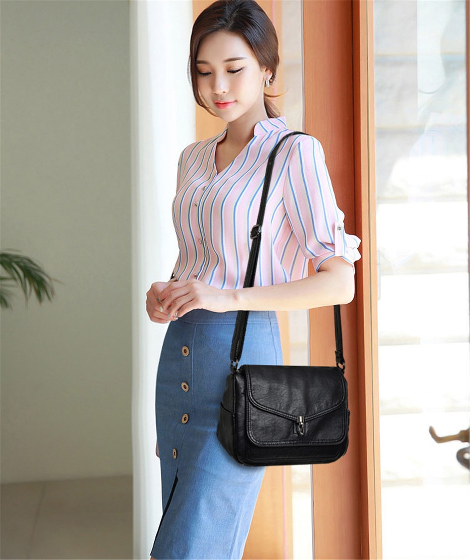 Retro Brown Women's Leather Crossbody Messenger Bag - Stylish Purse - skyjackerz