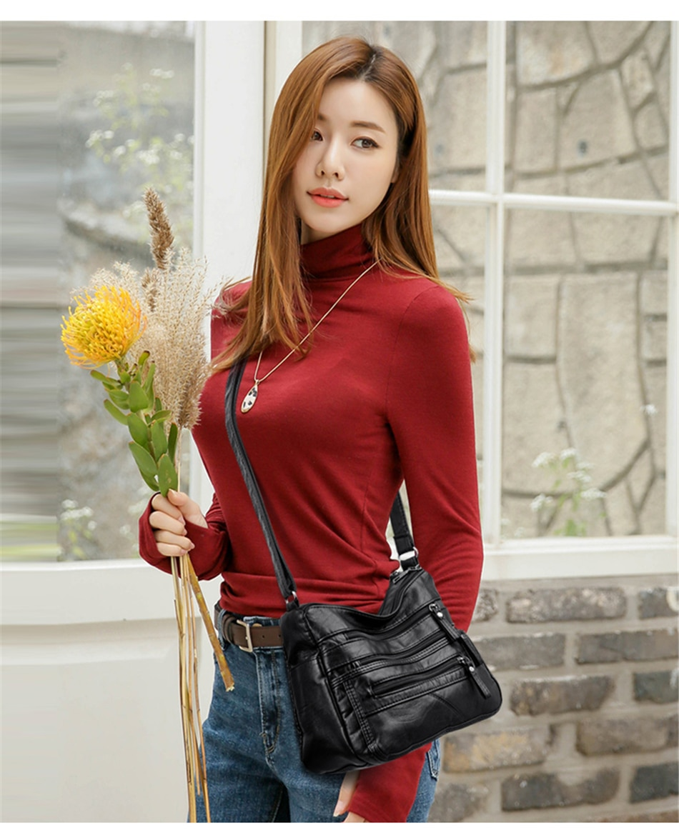 Burgundy Aubrey Leather Shoulder Bag for Women - Stylish Handbag - skyjackerz