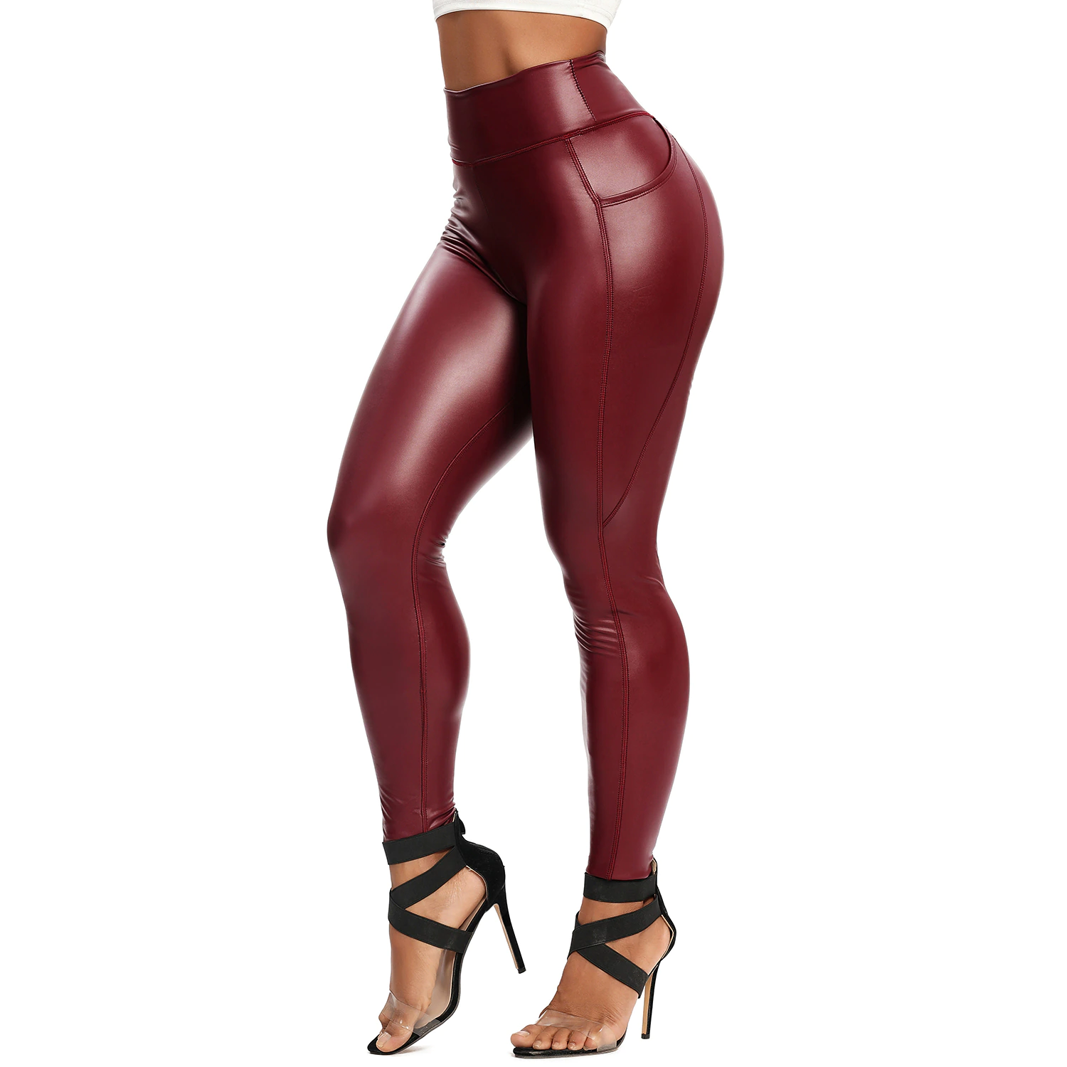 Women's Curvy Leather Pants - skyjackerz