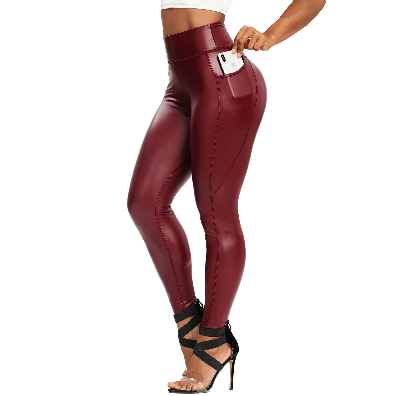 Women's Curvy Leather Pants - skyjackerz