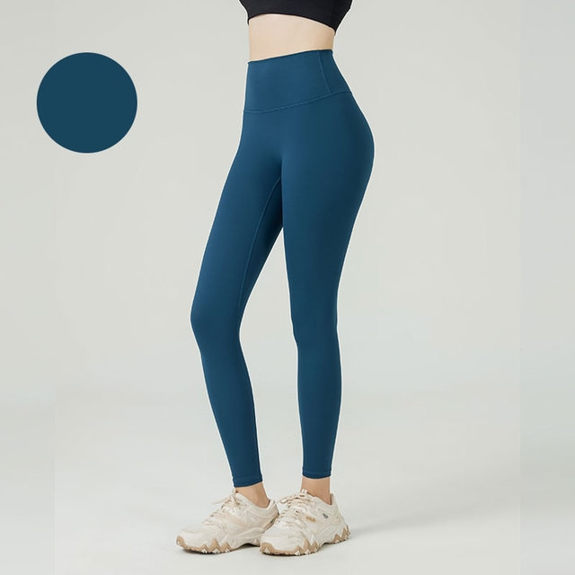 Ocean-Green / S Plain Yoga Tights For Women's - skyjackerz