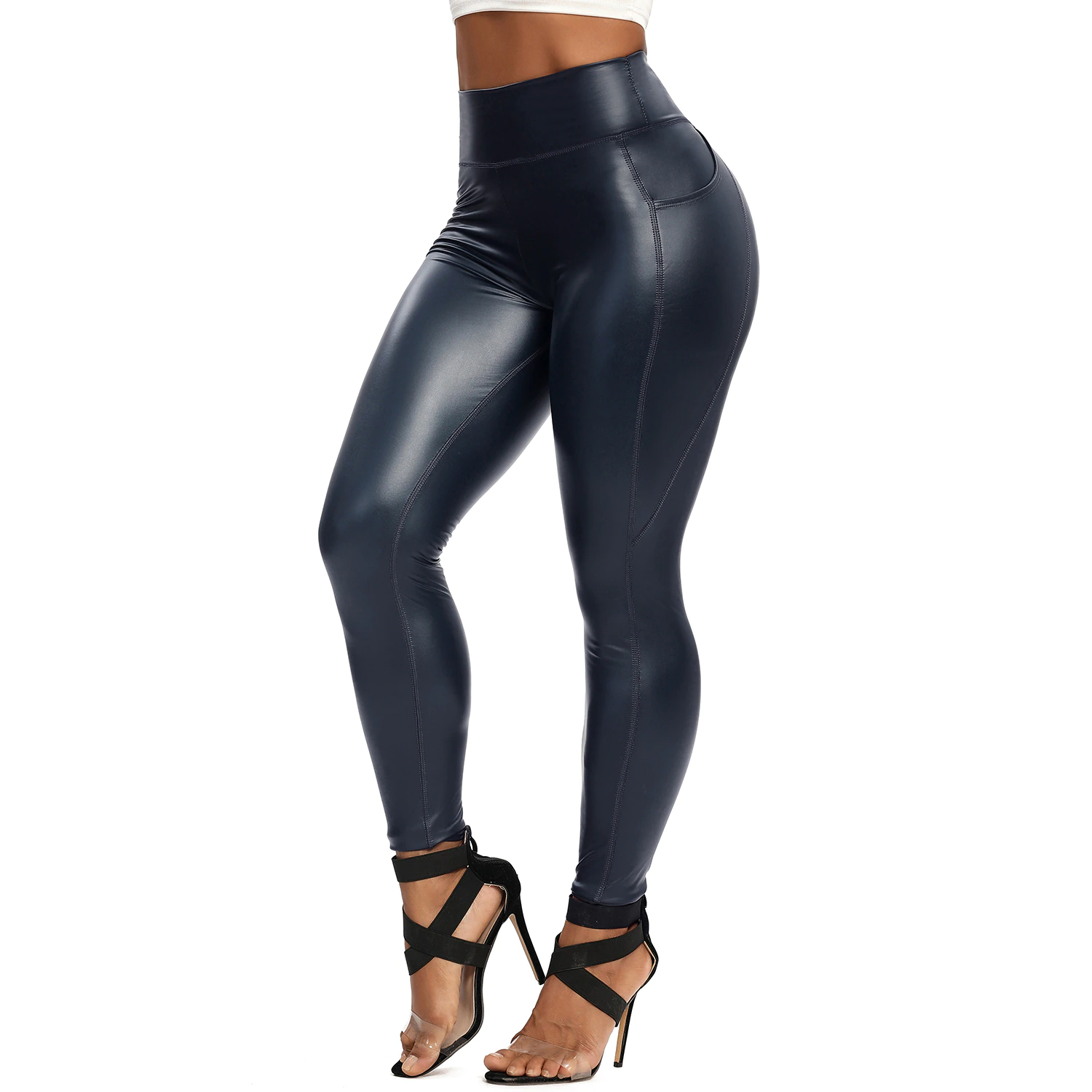 Women's Curvy Leather Pants - skyjackerz