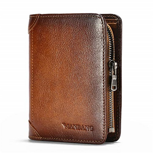 Anti-Scam Zipper Leather Wallet - skyjackerz