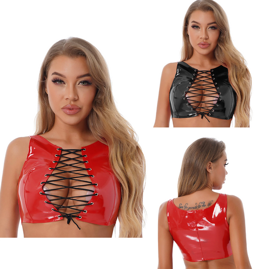 Lace-up Tank Top For Women - skyjackerz