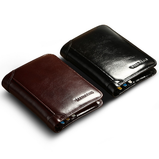 Black Classic Leather Wallet For Men - skyjackerz