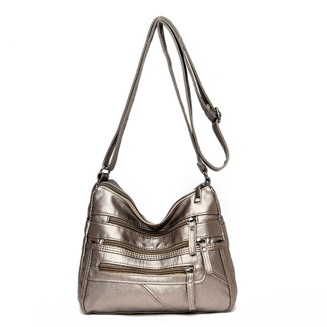 Bronze Aubrey Leather Shoulder Bag for Women - Stylish Handbag - skyjackerz