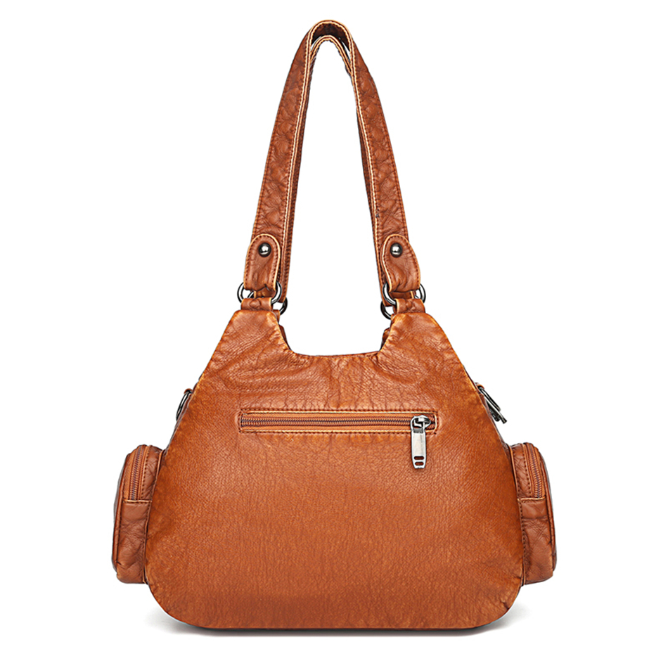 Brown Women's Soft Leather Handbag - Mong Collection - skyjackerz