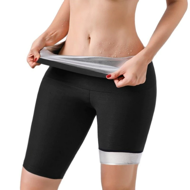 Black / S Women's Sauna Short Sweatpants - skyjackerz