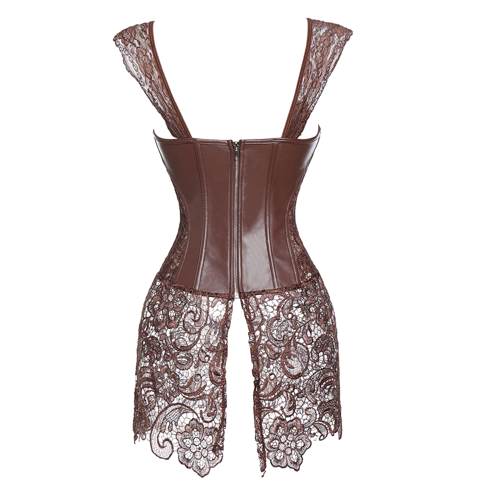 Women's Steam Punk Leather Corset - skyjackerz