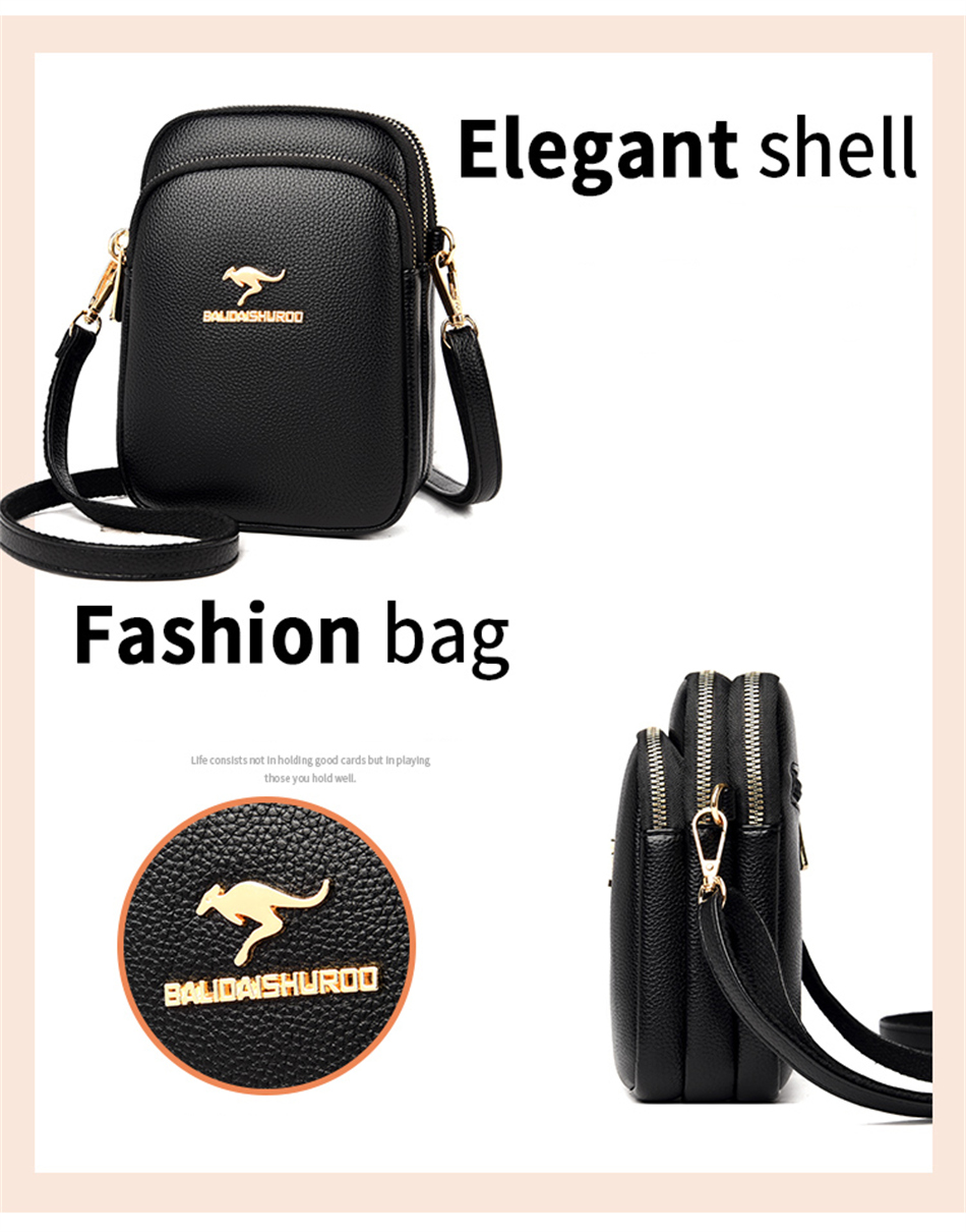 Beige Women's Leather Crossbody Purse - Shell Design Shoulder Bag - skyjackerz