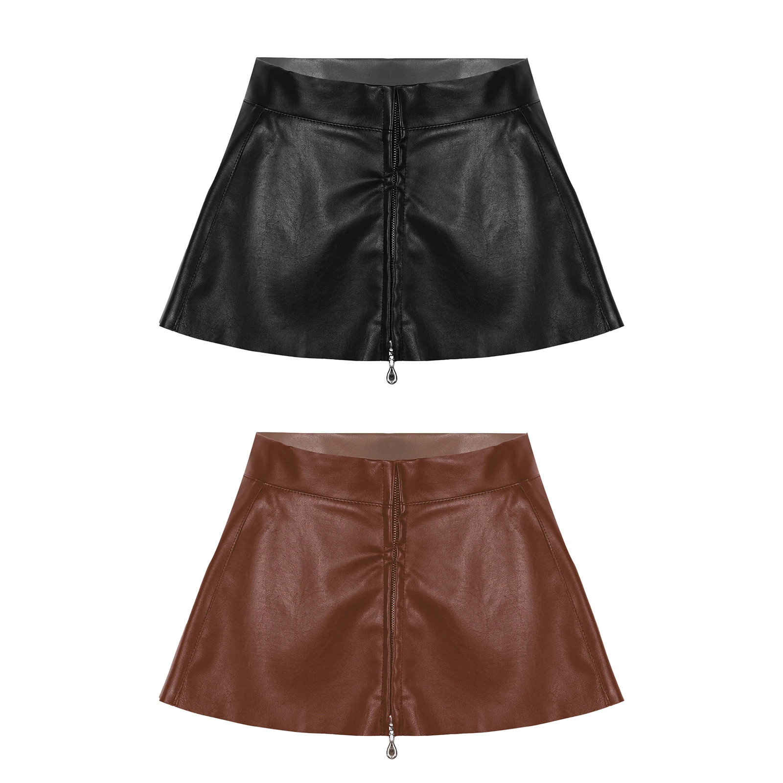 Women's Leather Mini Skirt - skyjackerz