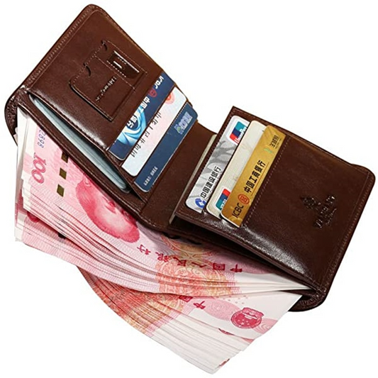 V1 Leather Trifold Wallet For Men - skyjackerz