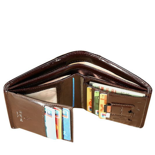 Anti-Scam Leather Wallet For Men - skyjackerz