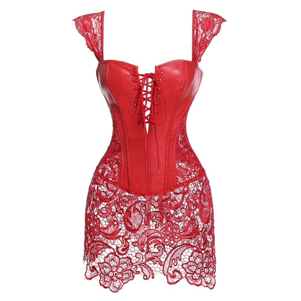 Women's Steam Punk Leather Corset - skyjackerz