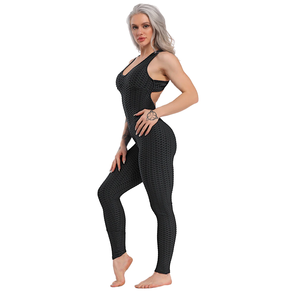 Women's Backless Yoga Jumpsuit - skyjackerz