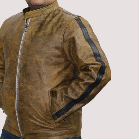 Crocodile Green Leather Jacket For Men - skyjackerz