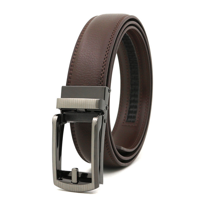 2 / 110 cm Men's Automatic Cowhide Leather Belt - skyjackerz
