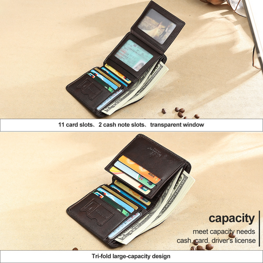 Men's Vintage Leather Wallet - skyjackerz