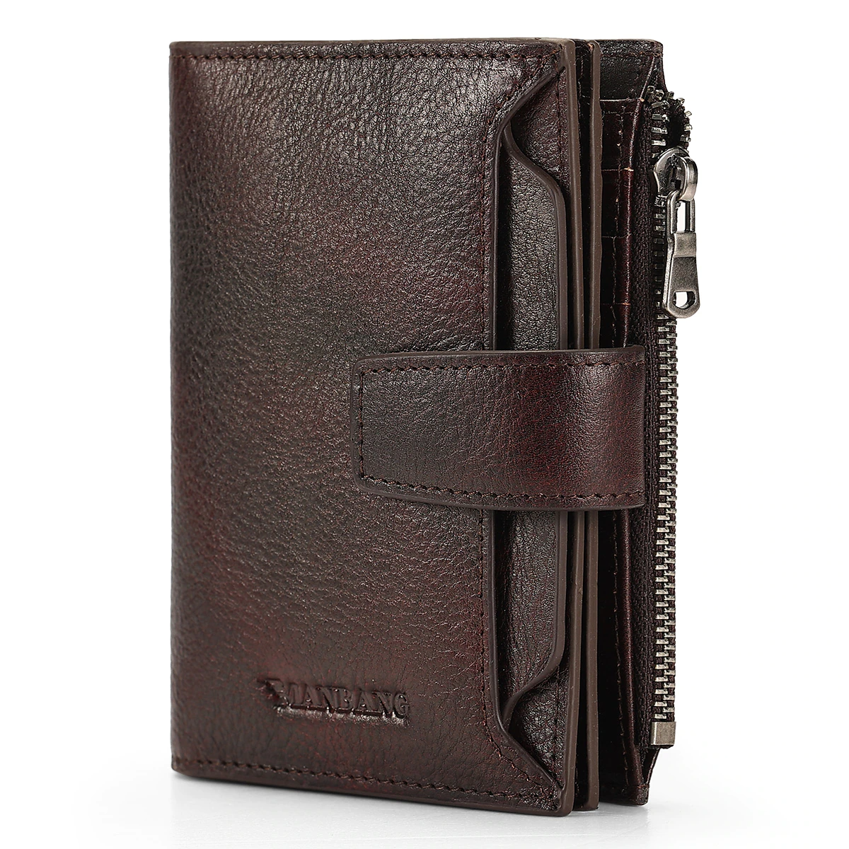 Black Trifold Leather Wallet For Men - skyjackerz
