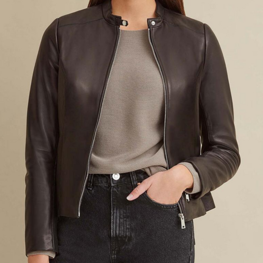 X Small Plain Black Leather Jacket For Women - skyjackerz