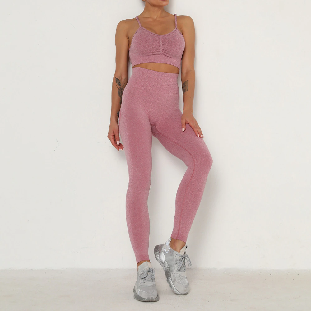 Dark-Pink / S Workout Yoga Outfit For Women - skyjackerz