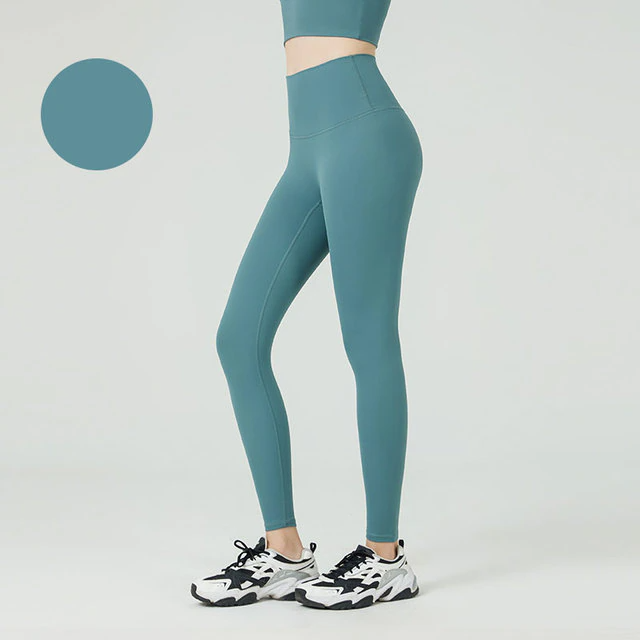 Green / S Plain Yoga Tights For Women's - skyjackerz