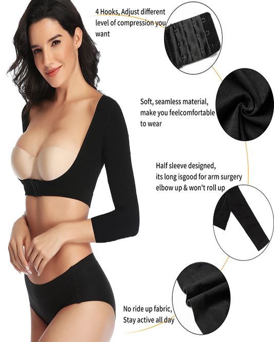 Black / S-M Upper Arm Shapewear For Women - skyjackerz