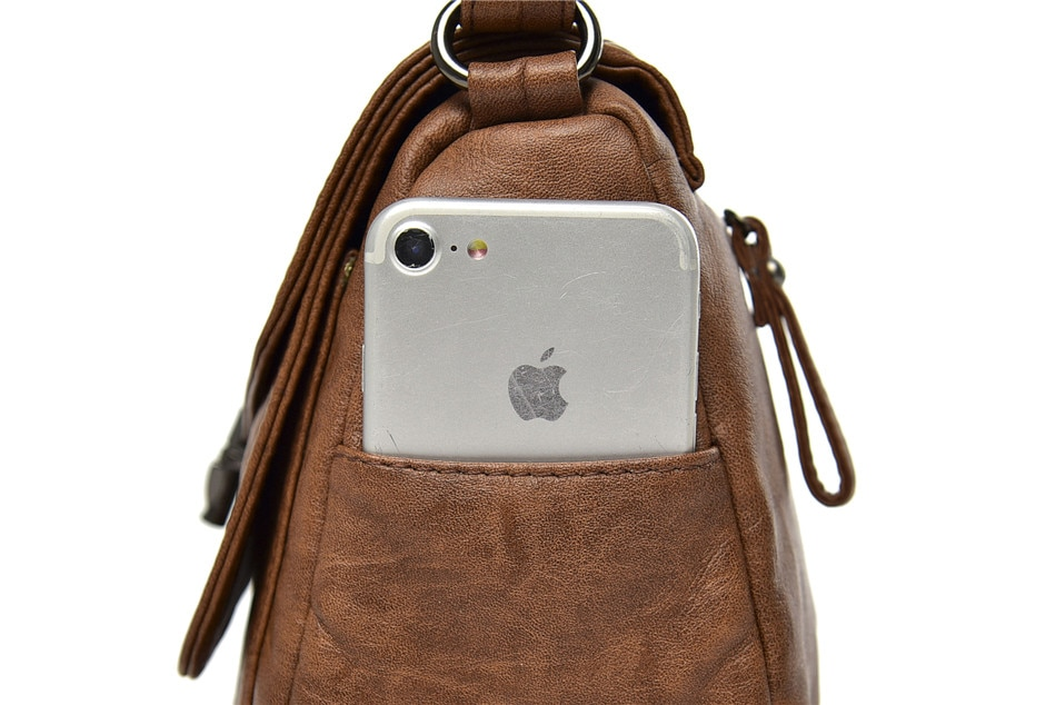 Retro Brown Women's Leather Crossbody Messenger Bag - Stylish Purse - skyjackerz
