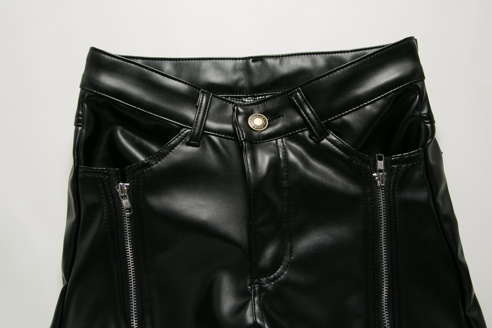 Men's Slim Elastic Leather Pants - skyjackerz