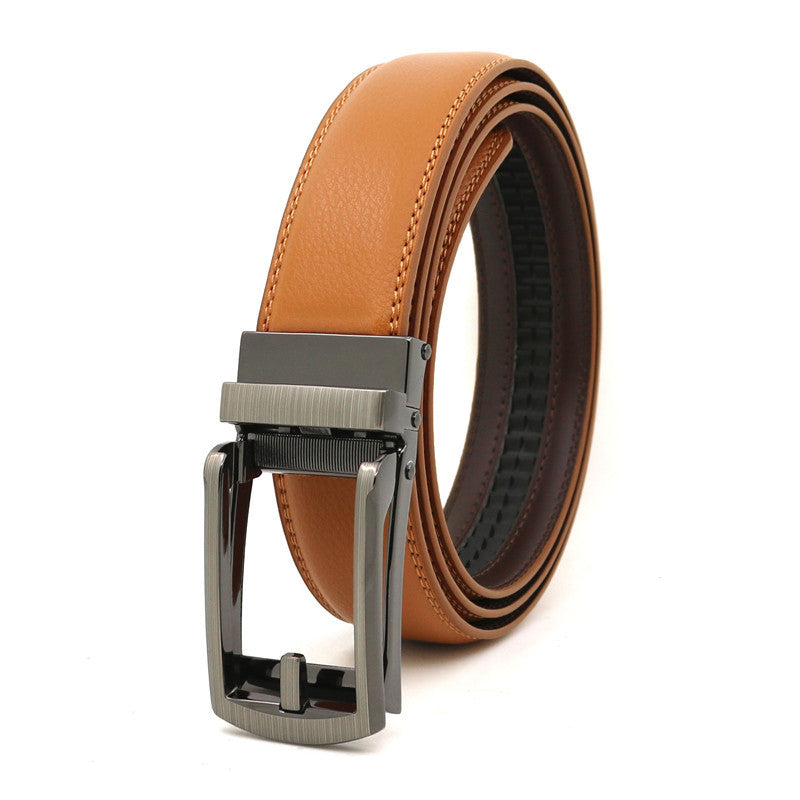 15 / 110 cm Men's Automatic Cowhide Leather Belt - skyjackerz