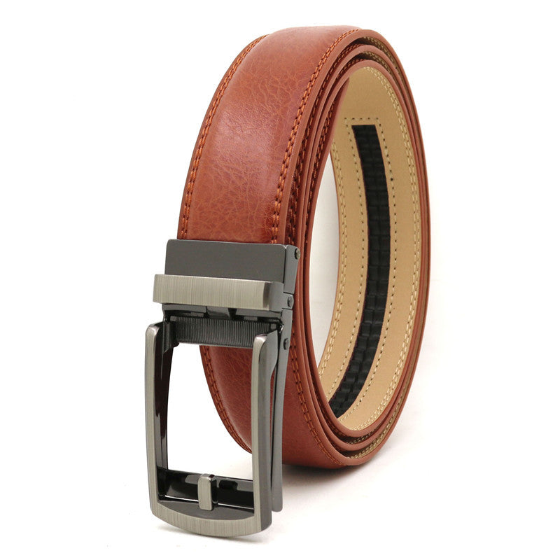 9 / 110 cm Men's Automatic Cowhide Leather Belt - skyjackerz