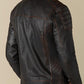 Crusader Biker Black Leather Jacket For Men - skyjackerz
