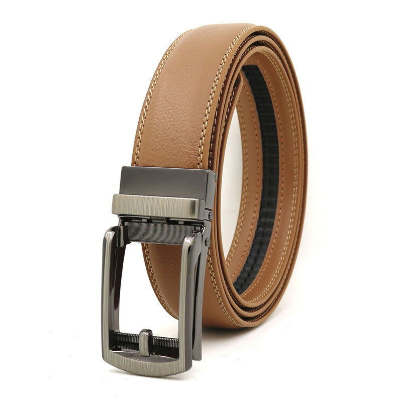 12 / 110 cm Men's Automatic Cowhide Leather Belt - skyjackerz