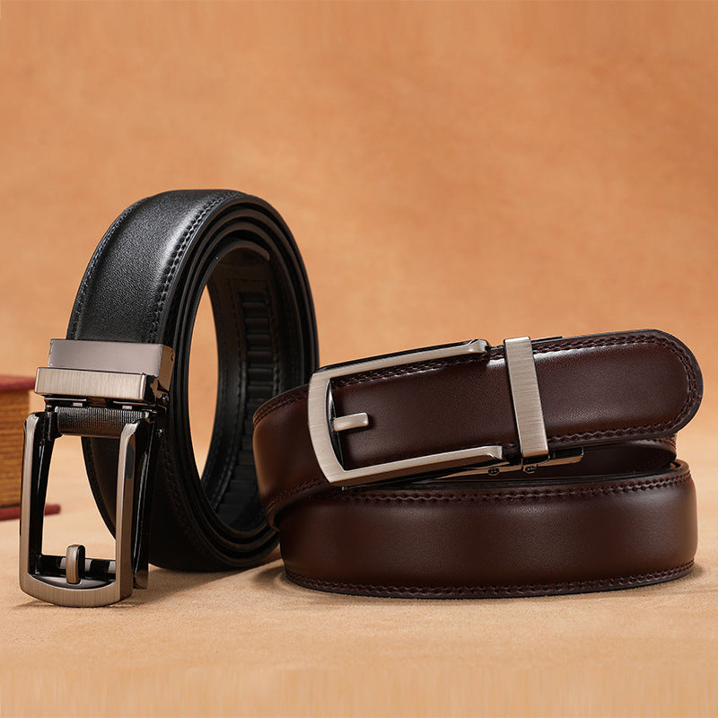1 / 110 cm Men's Automatic Cowhide Leather Belt - skyjackerz