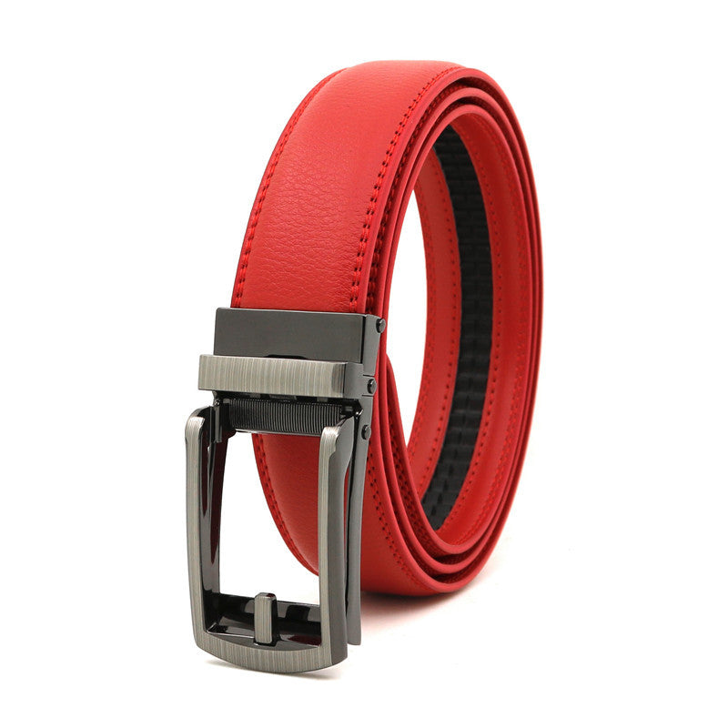 14 / 110 cm Men's Automatic Cowhide Leather Belt - skyjackerz