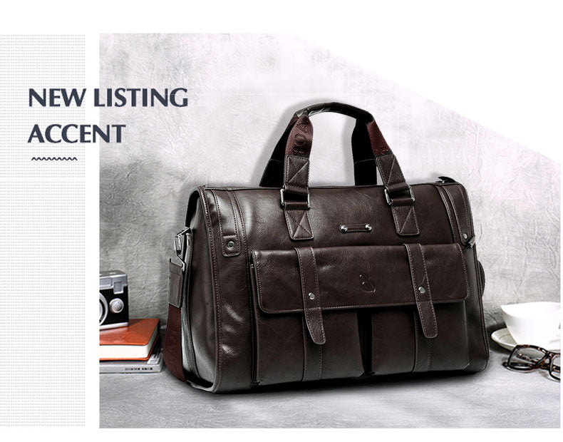Wellvo Leather Laptop Bag - skyjackerz