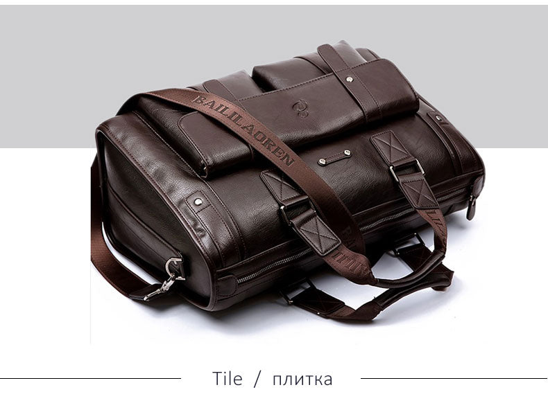 Wellvo Leather Laptop Bag - skyjackerz