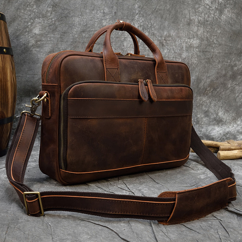 Matthew Leather Laptop Bag For Men - skyjackerz