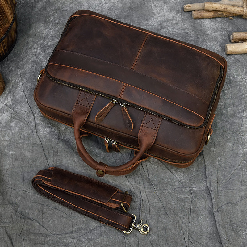 Matthew Leather Laptop Bag For Men - skyjackerz