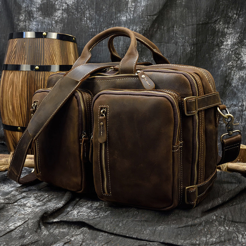 Matthew Leather Laptop Bag For Men - skyjackerz