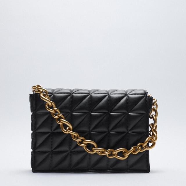 Black-metal / s-22cmx5cmx13cm Women's Leather Tote Bag - Handbag Clutch Collection - skyjackerz