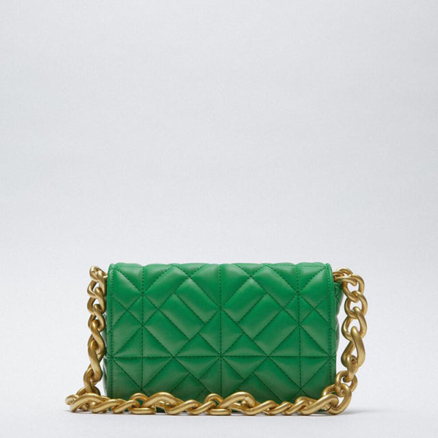 Green-metal / s-22cmx5cmx13cm Women's Leather Tote Bag - Handbag Clutch Collection - skyjackerz