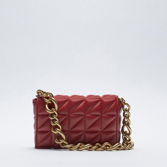 red-metal / s-22cmx5cmx13cm Women's Leather Tote Bag - Handbag Clutch Collection - skyjackerz