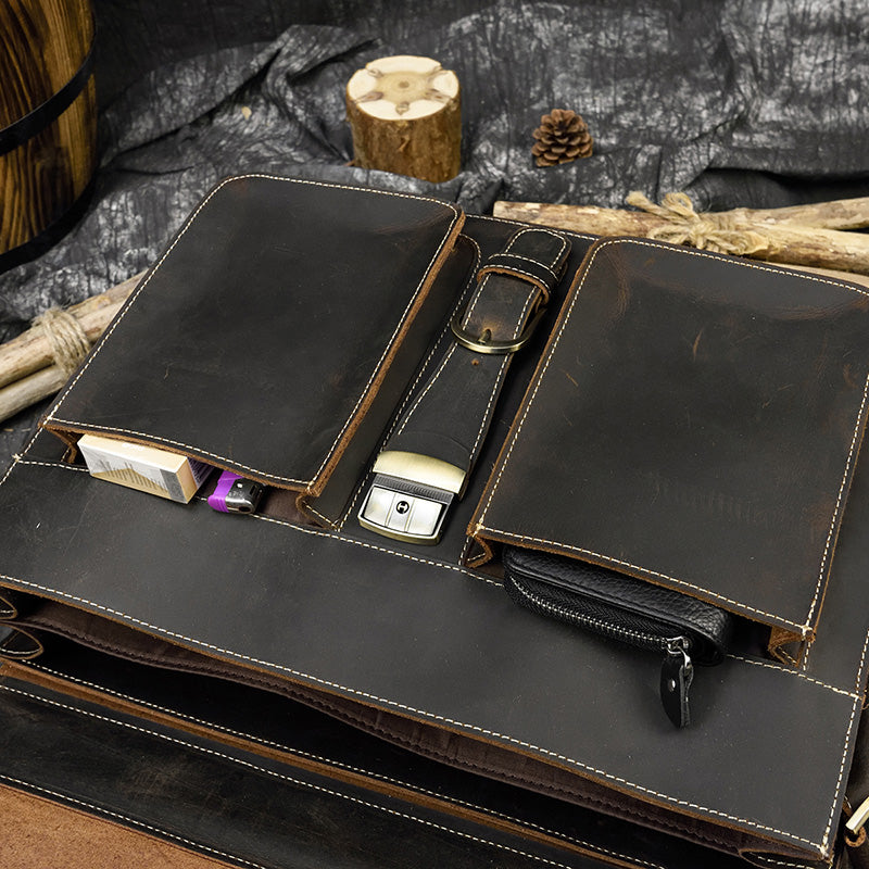 Matthew Leather Laptop Bag For Men - skyjackerz