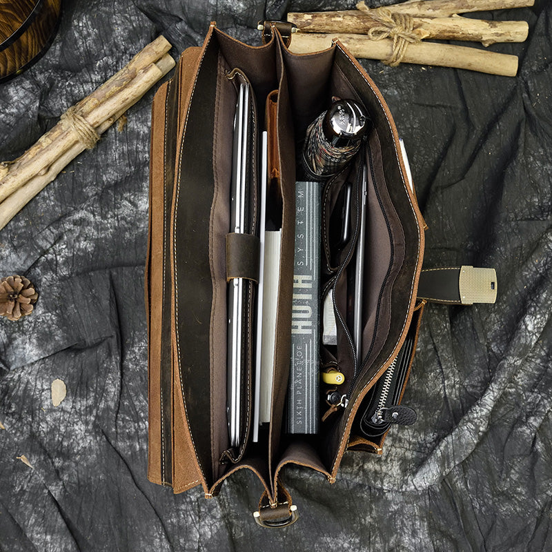 Matthew Leather Laptop Bag For Men - skyjackerz