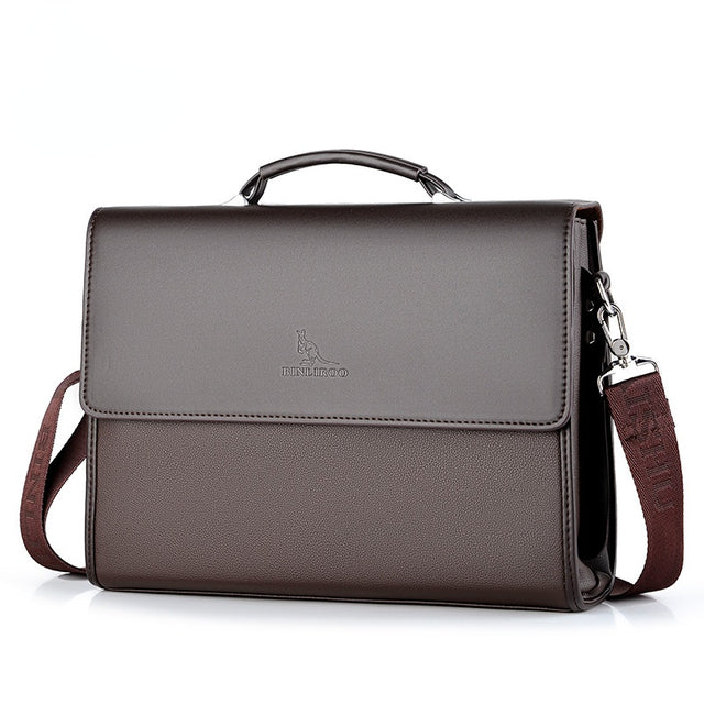 Brown 2 Davis Leather Laptop Bag For Men - skyjackerz