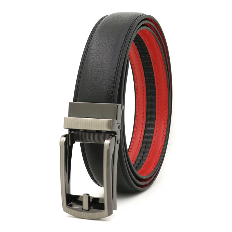 5 / 110 cm Men's Automatic Cowhide Leather Belt - skyjackerz