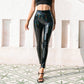 Back Zip Shiny Leather Pants - skyjackerz