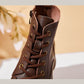 Women's Cross Lace-Up Leather Boots - skyjackerz